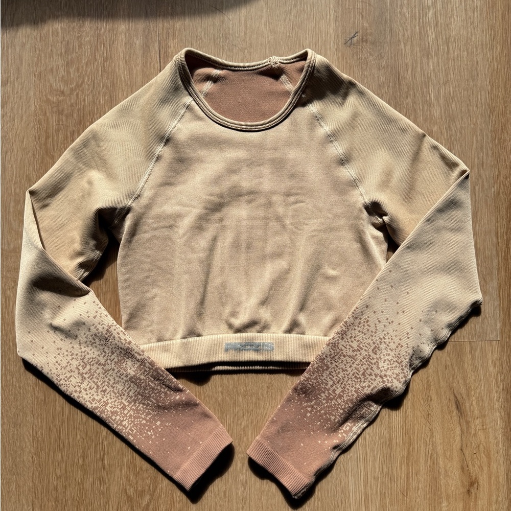 Prozis Beige Ombre Long Sleeve Crop